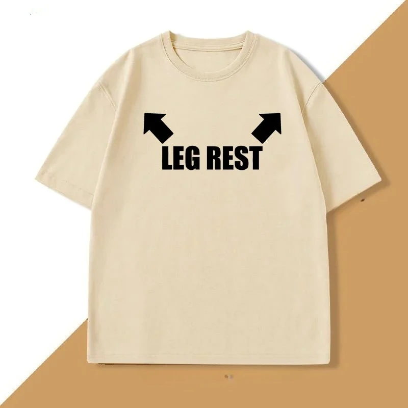 Leg Rest Joke T Shirt Women Funny Meme Tshirt Relaxing T-Shirt Short Sleeve Printed Clothing Graphic Tee Tops