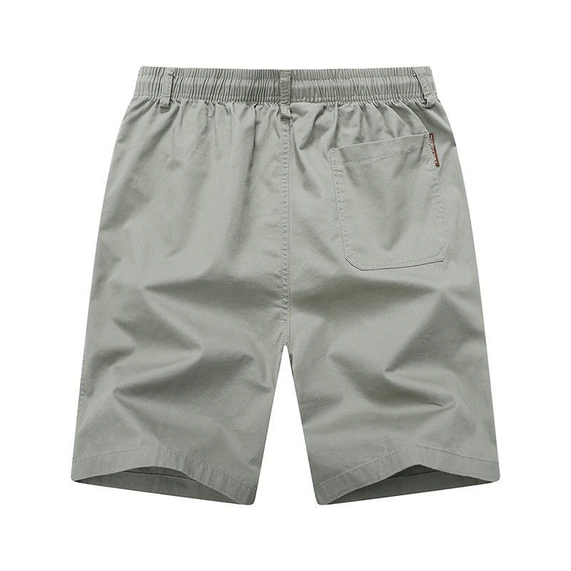 Summer Shorts Man 100% Cotton Lightweight Breathable Casual Fashion Short Pants Elastic Drawstring Outdoor Hiking Shorts
