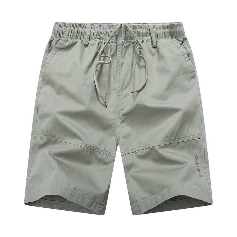 Summer Shorts Man 100% Cotton Lightweight Breathable Casual Fashion Short Pants Elastic Drawstring Outdoor Hiking Shorts