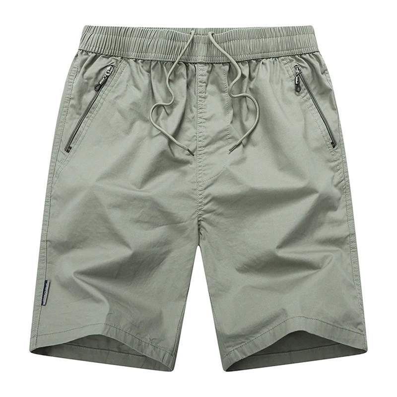 Summer Shorts Man 100% Cotton Lightweight Breathable Casual Fashion Short Pants Elastic Drawstring Outdoor Hiking Shorts