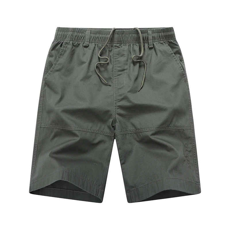 Summer Shorts Man 100% Cotton Lightweight Breathable Casual Fashion Short Pants Elastic Drawstring Outdoor Hiking Shorts