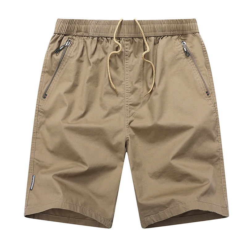 Summer Shorts Man 100% Cotton Lightweight Breathable Casual Fashion Short Pants Elastic Drawstring Outdoor Hiking Shorts