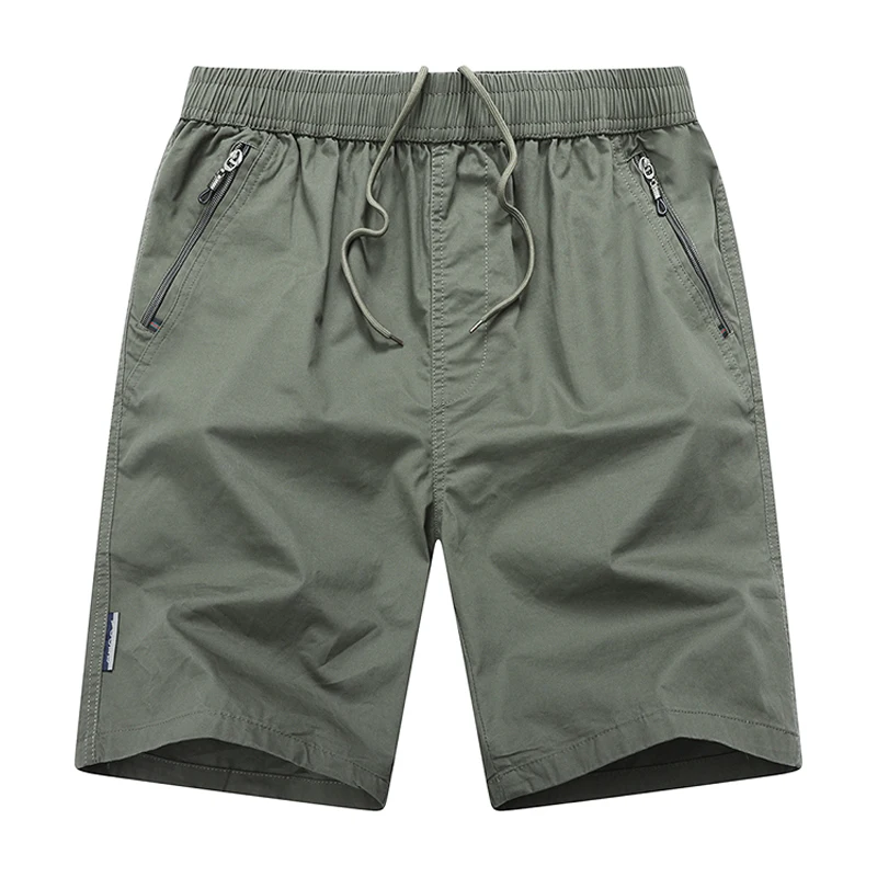 Summer Shorts Man 100% Cotton Lightweight Breathable Casual Fashion Short Pants Elastic Drawstring Outdoor Hiking Shorts
