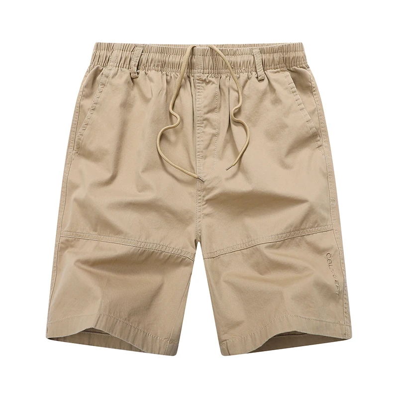 Summer Shorts Man 100% Cotton Lightweight Breathable Casual Fashion Short Pants Elastic Drawstring Outdoor Hiking Shorts