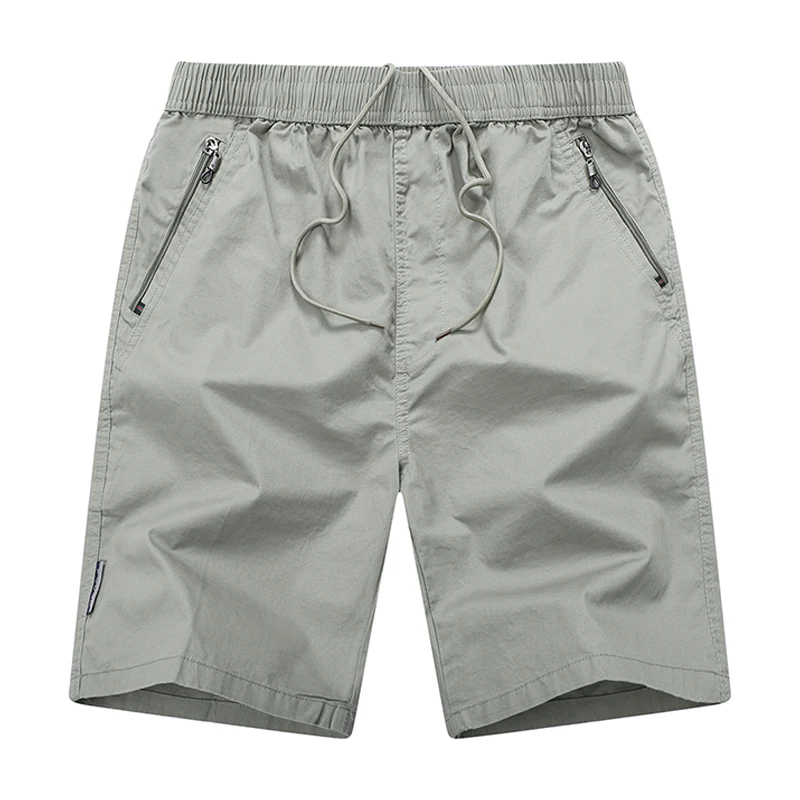 Summer Shorts Man 100% Cotton Lightweight Breathable Casual Fashion Short Pants Elastic Drawstring Outdoor Hiking Shorts