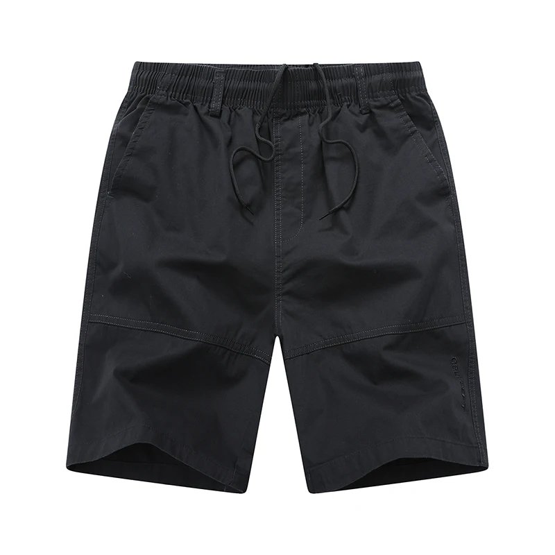 Summer Shorts Man 100% Cotton Lightweight Breathable Casual Fashion Short Pants Elastic Drawstring Outdoor Hiking Shorts
