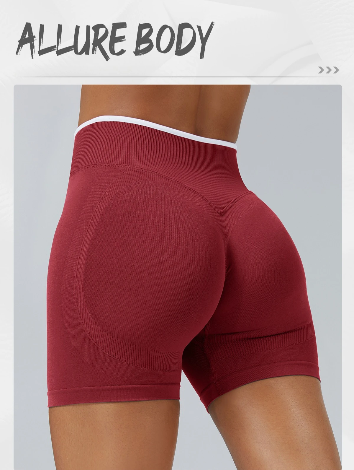 Seamless White Edge Color Block Yoga Shorts Women High Waist Butt Lifting Workout Gym Shorts Gym Running Wear Alone Leggings