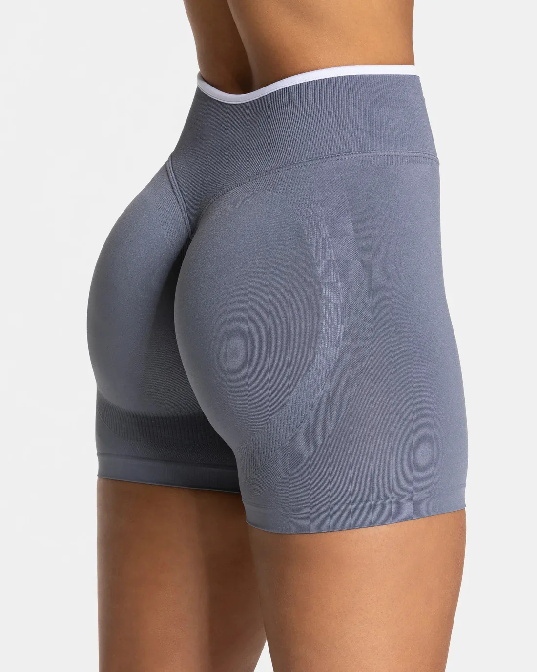 Seamless White Edge Color Block Yoga Shorts Women High Waist Butt Lifting Workout Gym Shorts Gym Running Wear Alone Leggings