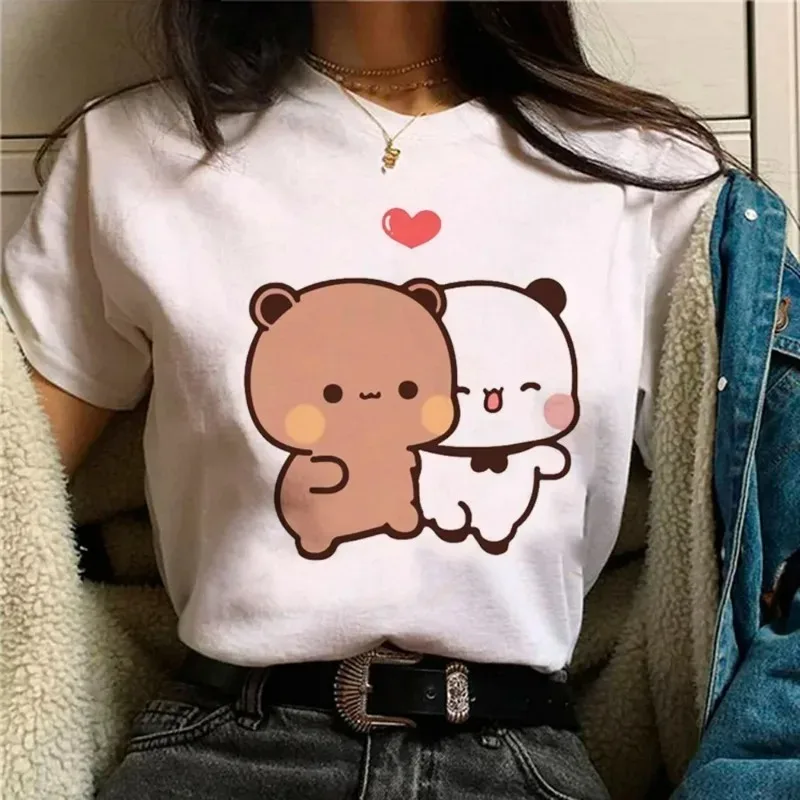 Bubu Dudu Female Designer Anime Cute Girl Pattern Fun Harajuku Summer Breathable Top Harajuku Sleeve Casual Aesthetic Clothes