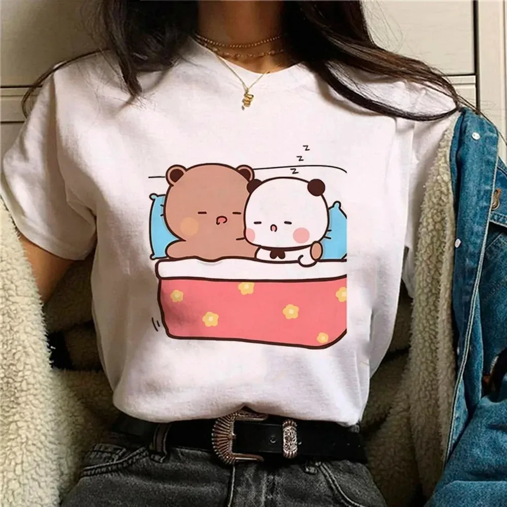 Bubu Dudu Female Designer Anime Cute Girl Pattern Fun Harajuku Summer Breathable Top Harajuku Sleeve Casual Aesthetic Clothes