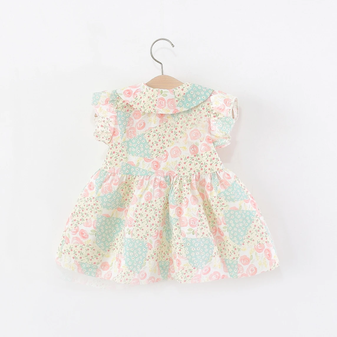 Sweet Lovely Summer New Baby Girl Dress Flower Print Birthday Party Princess Dress Children's Clothing 9 Months - 4 Years Old