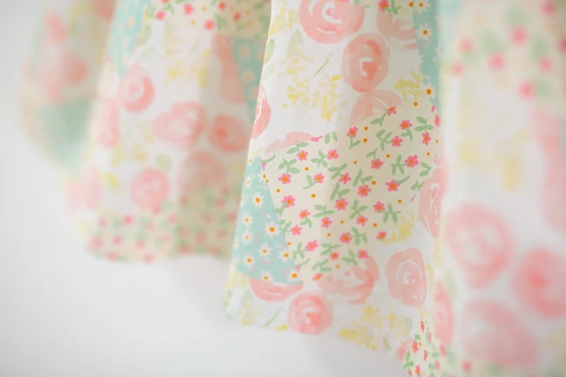 Sweet Lovely Summer New Baby Girl Dress Flower Print Birthday Party Princess Dress Children's Clothing 9 Months - 4 Years Old