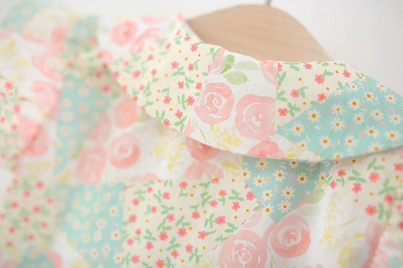 Sweet Lovely Summer New Baby Girl Dress Flower Print Birthday Party Princess Dress Children's Clothing 9 Months - 4 Years Old
