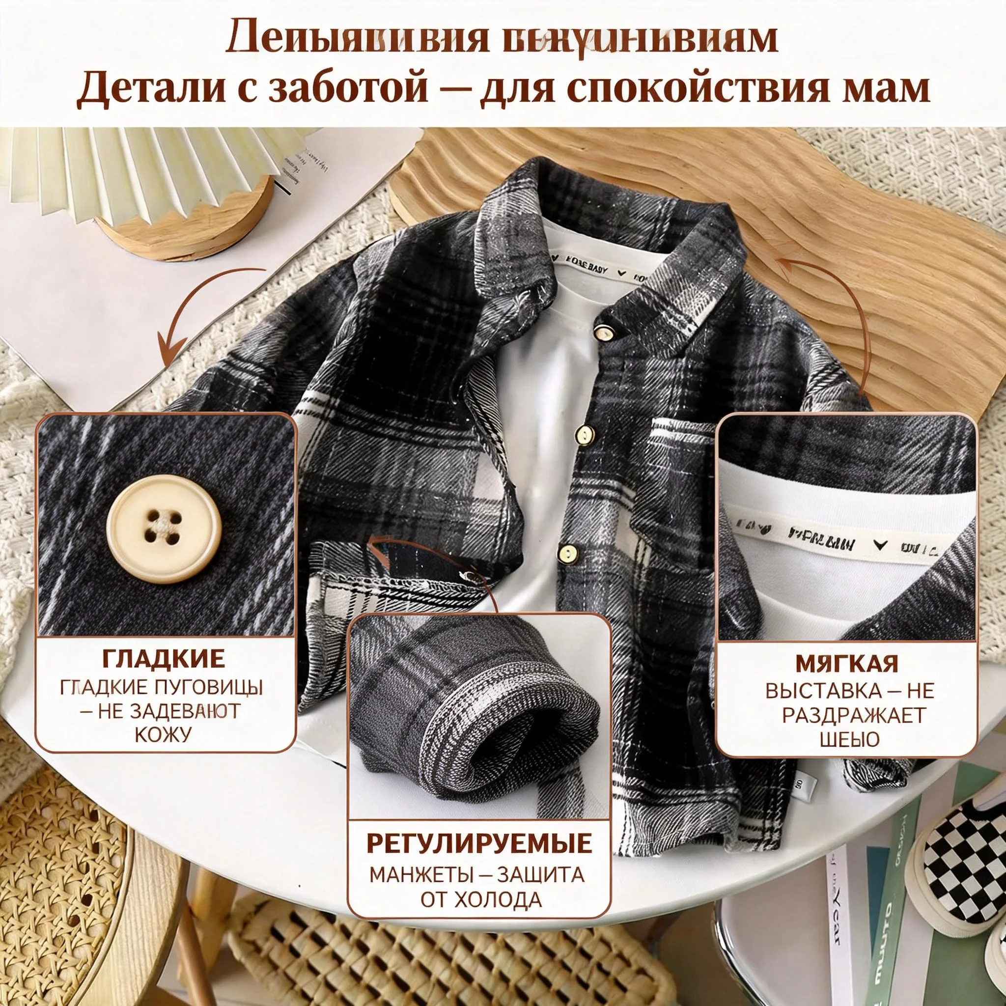 Boys' Sweatshirts Long Sleeve Autumn Plaid Shirt Children's Retro Color Matching Cardigan New Style Lapel Top Jacket for Girls