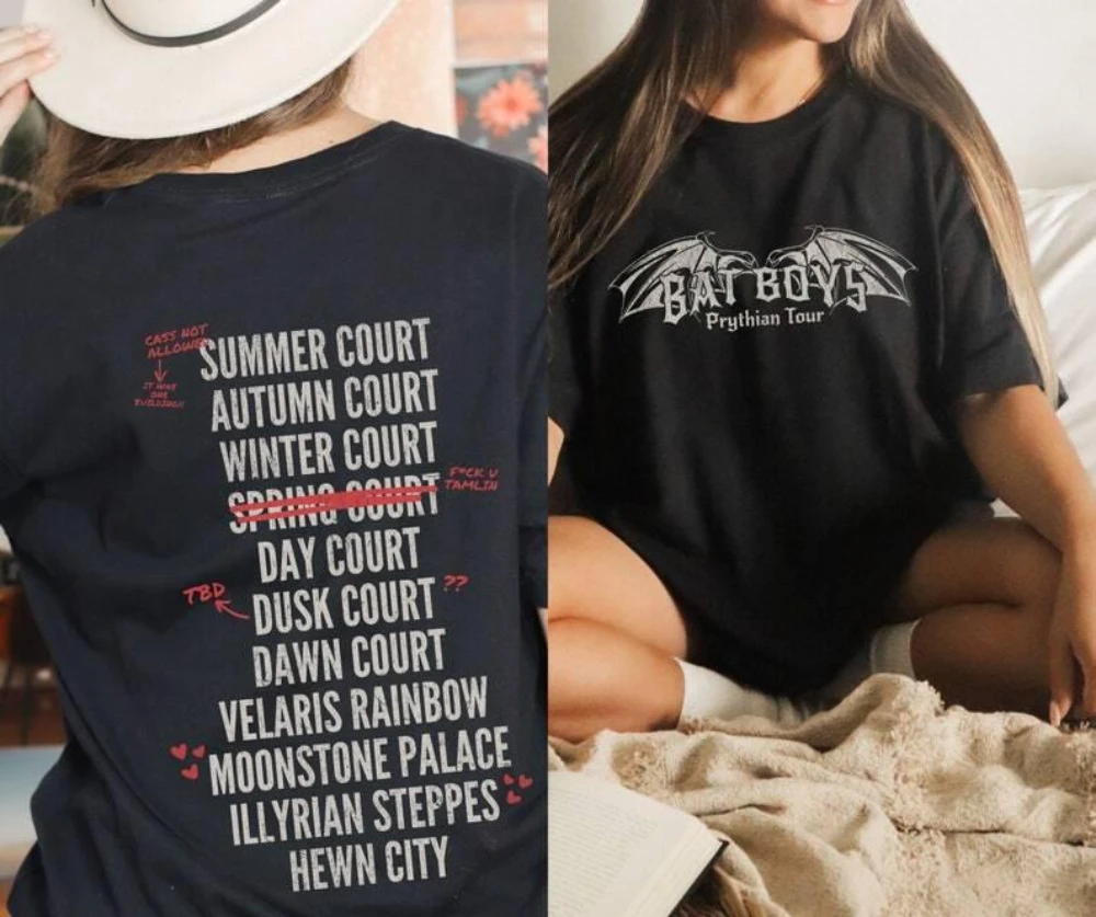 Retro The Bat Boys Prythian Tour Shirt Acotar The Bat Boys Bat Boys Band Tee Rhysand SJM Inspired Fan Shirt Night Court