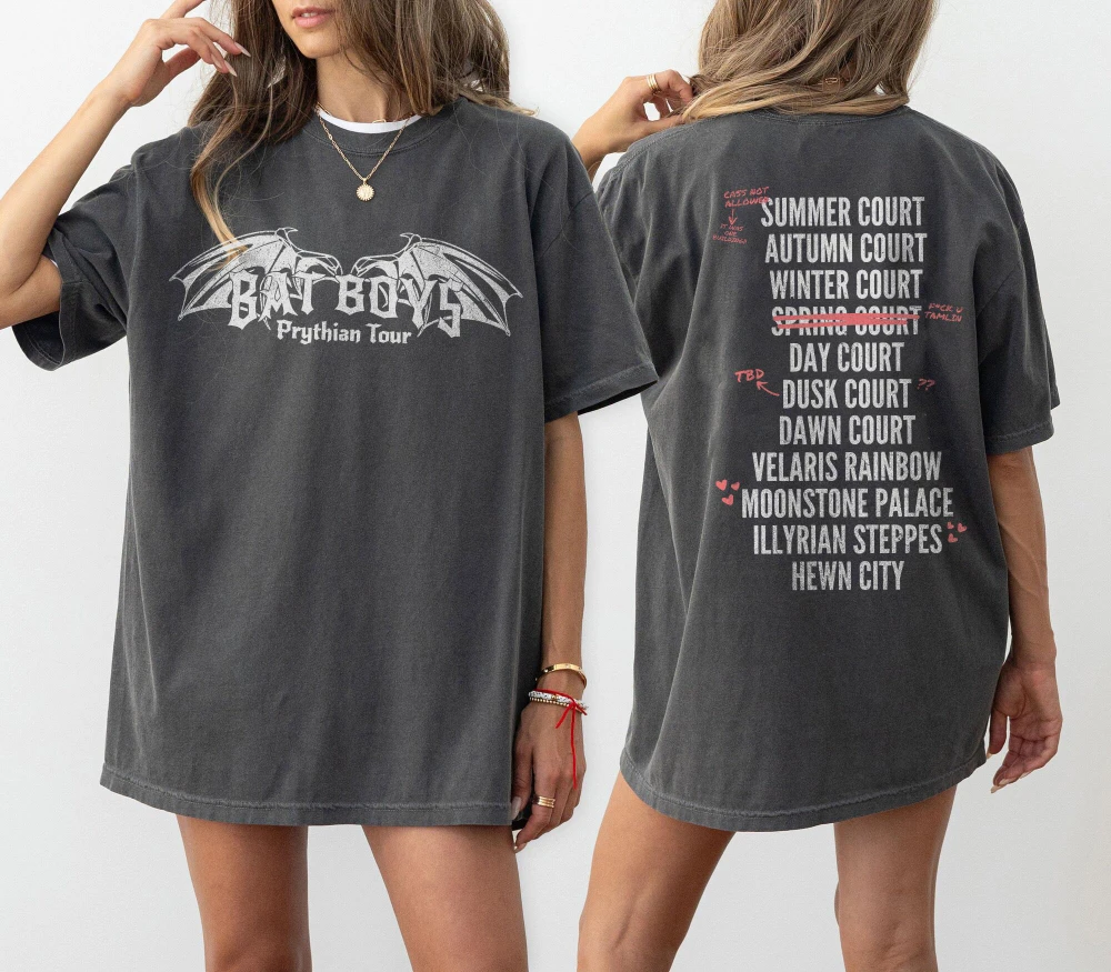 Retro The Bat Boys Prythian Tour Shirt Acotar The Bat Boys Bat Boys Band Tee Rhysand SJM Inspired Fan Shirt Night Court