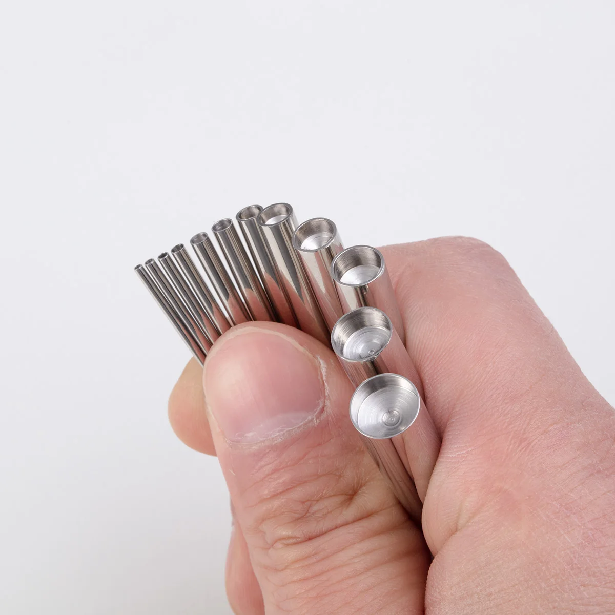 12pcs Surgical Steel Concave Taper Expander Stretching Kit 1.2-9mm Concave Ear Taper Professional Insertion Pin Piercing Jewelry