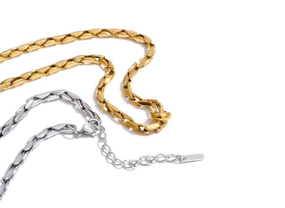 Yhpup New Arrivals Stainless Steel High Quality Metal Chain Necklace Waterproof PVD Plated Popular Casual Attractive Jewelry