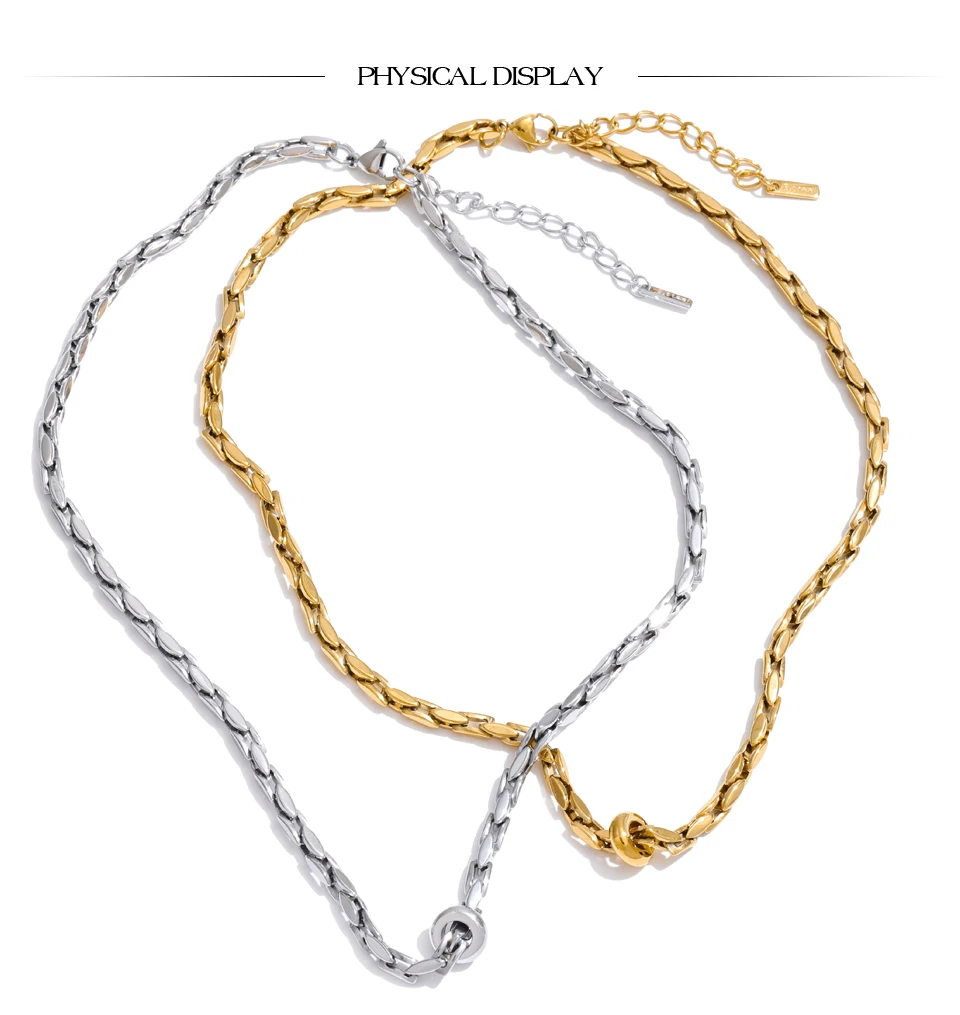 Yhpup New Arrivals Stainless Steel High Quality Metal Chain Necklace Waterproof PVD Plated Popular Casual Attractive Jewelry