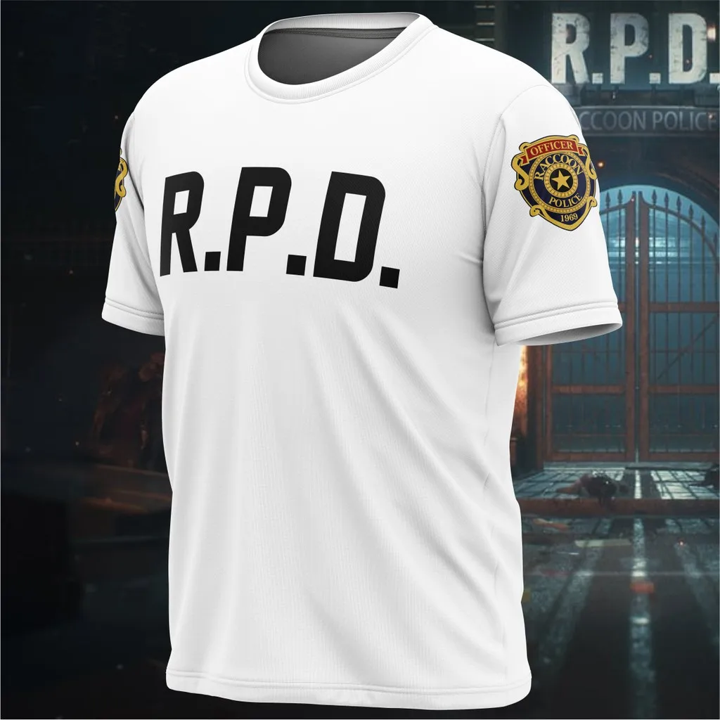 Biohazard 3D Movie Print Sport Quick-dry Breathable Men T-Shirt Outdoor Street Casual Harajuku Short Sleeve Summer Top Clothing