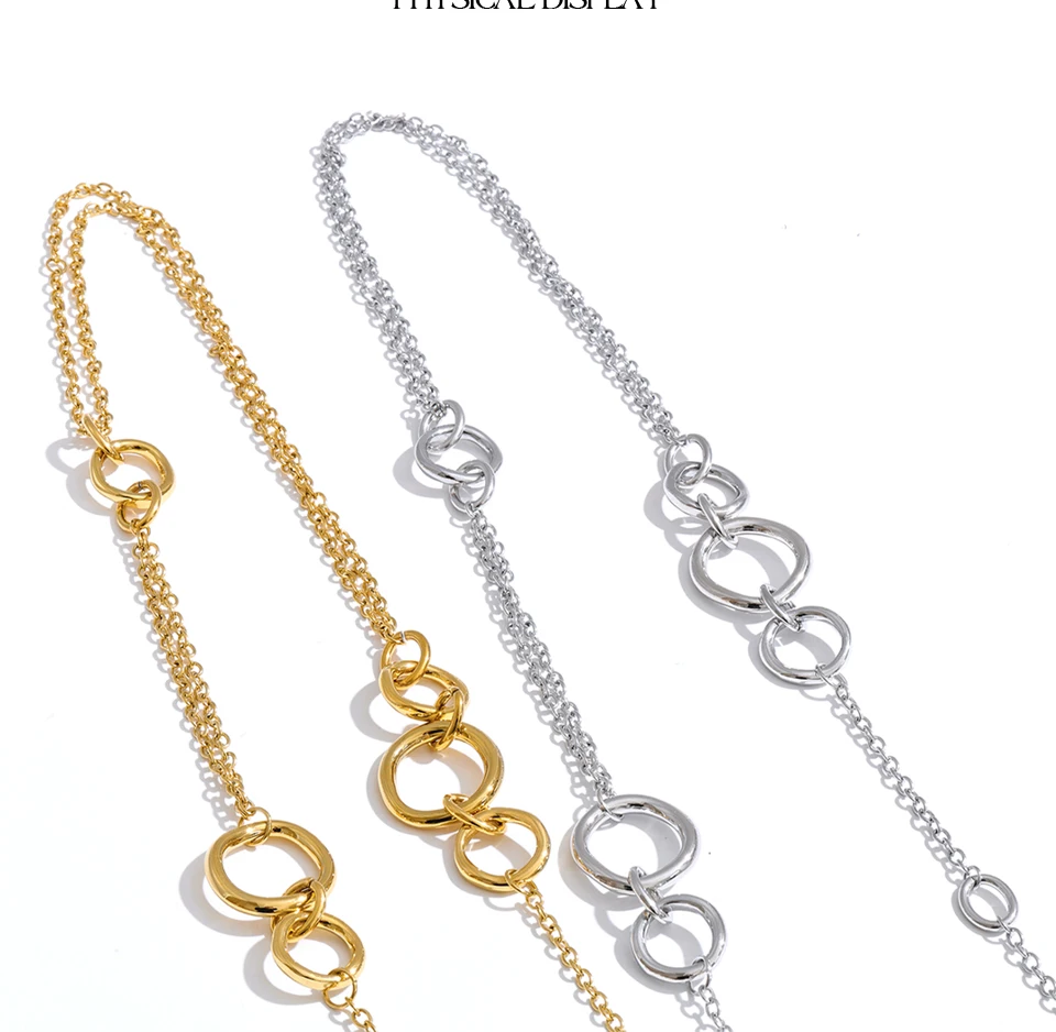 Yhpup 93+5cm Stainless Steel Chain Long Necklace That Goes Down The Chest Summer Vacation Jewelry for Women Accessories