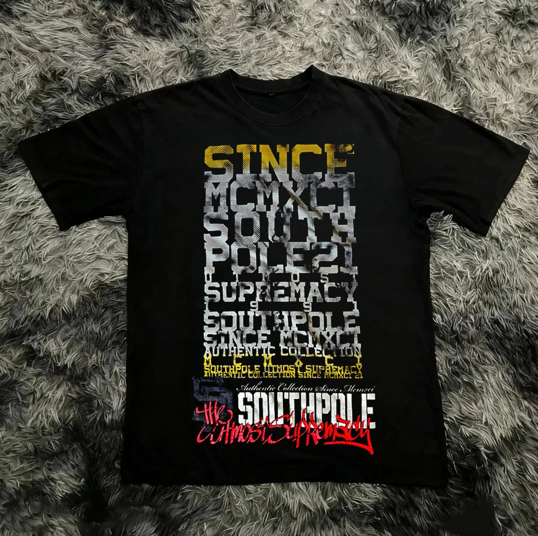 Classic Y2K Gothic Style High Street T-shirt Print Oversized T Shirt Harajuku Round Neck Cotton Tops 2026 Summer Men Women Tops