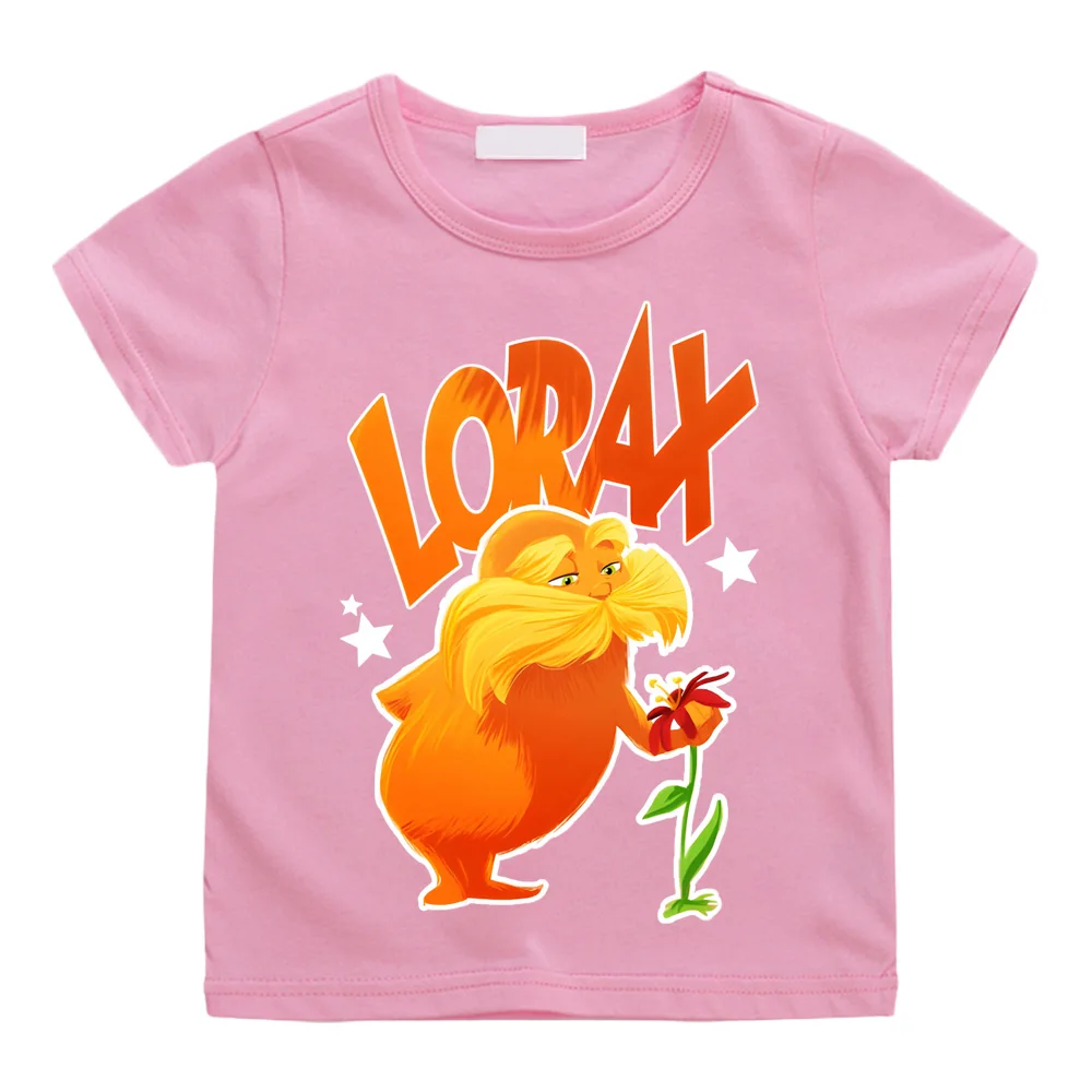 The Lorax Kids T-shirts Kawai 100%Cotton Tees Fashion Short Sleeve Spring Summer Tops Slight Strech O-neck High Quality T-shirt