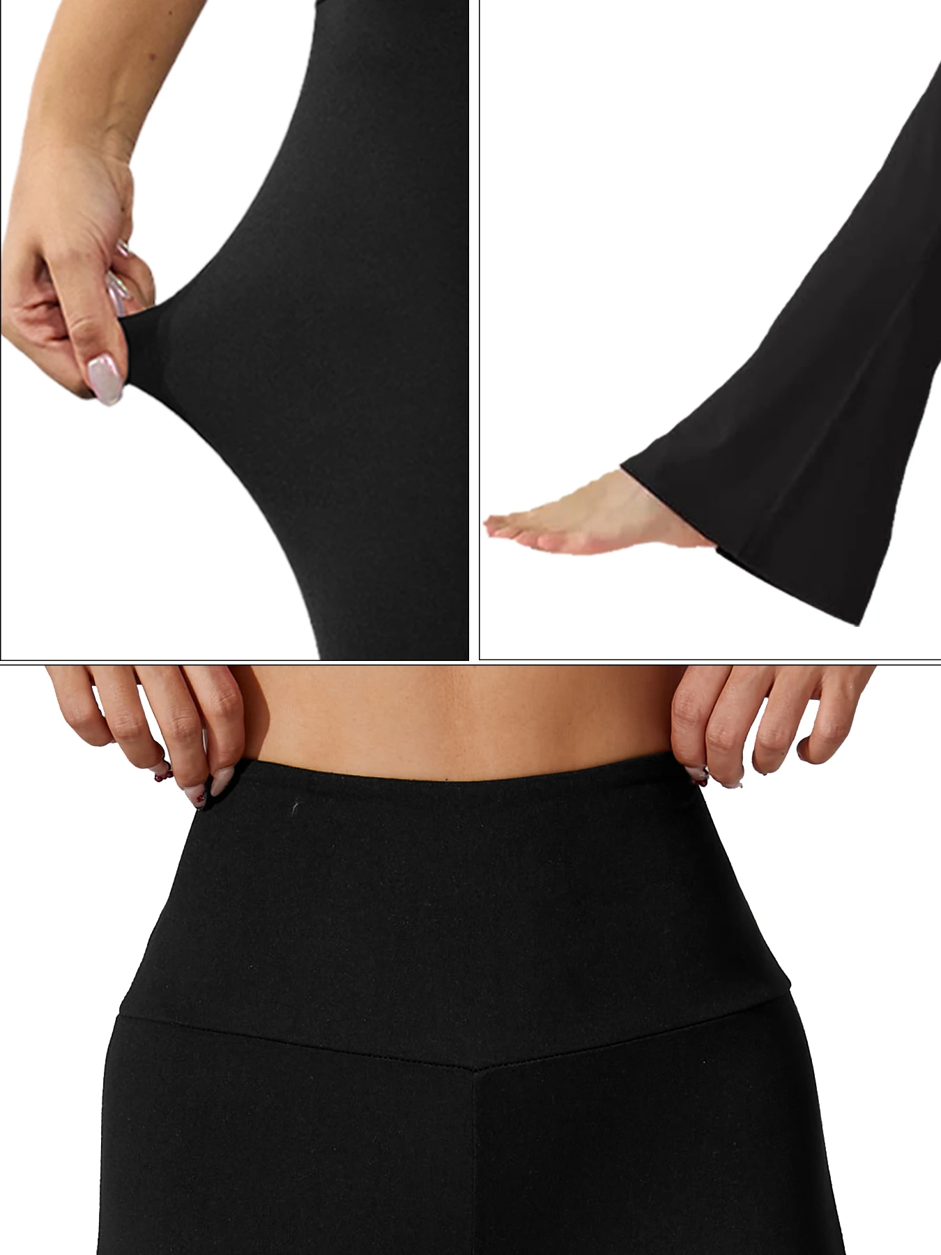 Ladies High-Rise Flared Yoga Trousers with Leg Bottom. Perfect for Yoga or Casual.