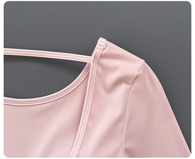 Women Front Twist Crop Long Sleeve Yoga Top Back Strap Slim Quick Dry Breathable Running Fitness Sports Tee ****