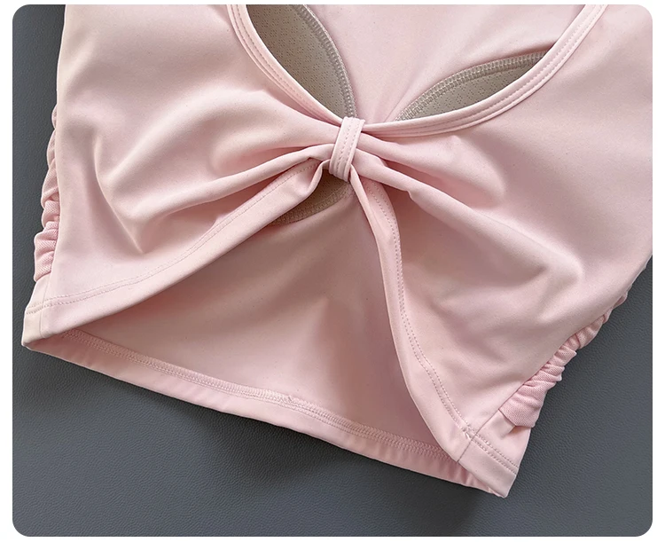 Women Front Twist Crop Long Sleeve Yoga Top Back Strap Slim Quick Dry Breathable Running Fitness Sports Tee ****