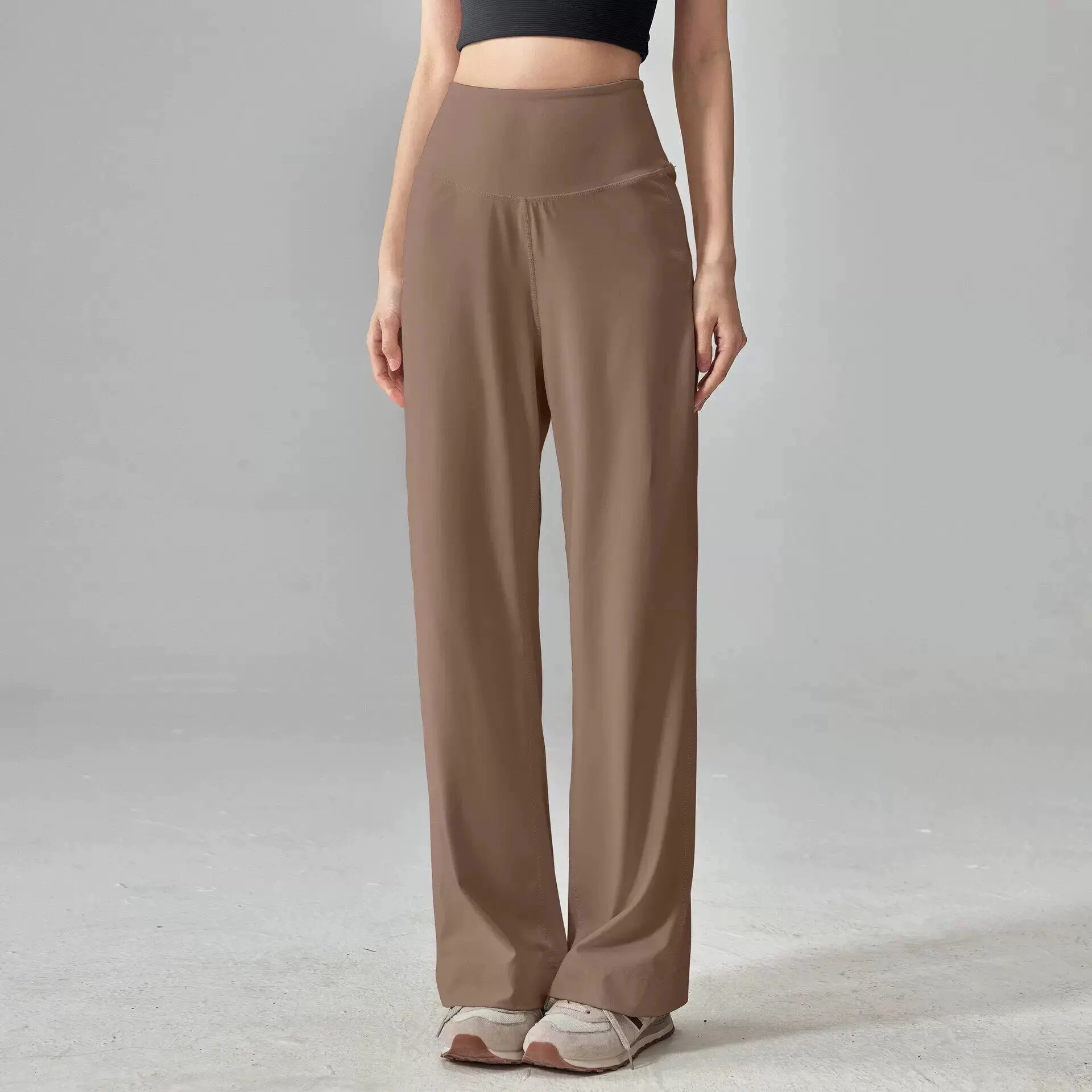 Women's High-Waisted Loose Sporty Wide-Leg Pants with Breathable and Casual Fit for Outdoor Wear