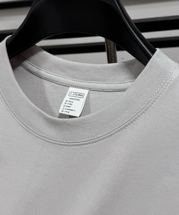 100% pure cotton short sleeve summer cartoon dog embroidered men's T-shirt luxury brand fashion casual breathable round neck top