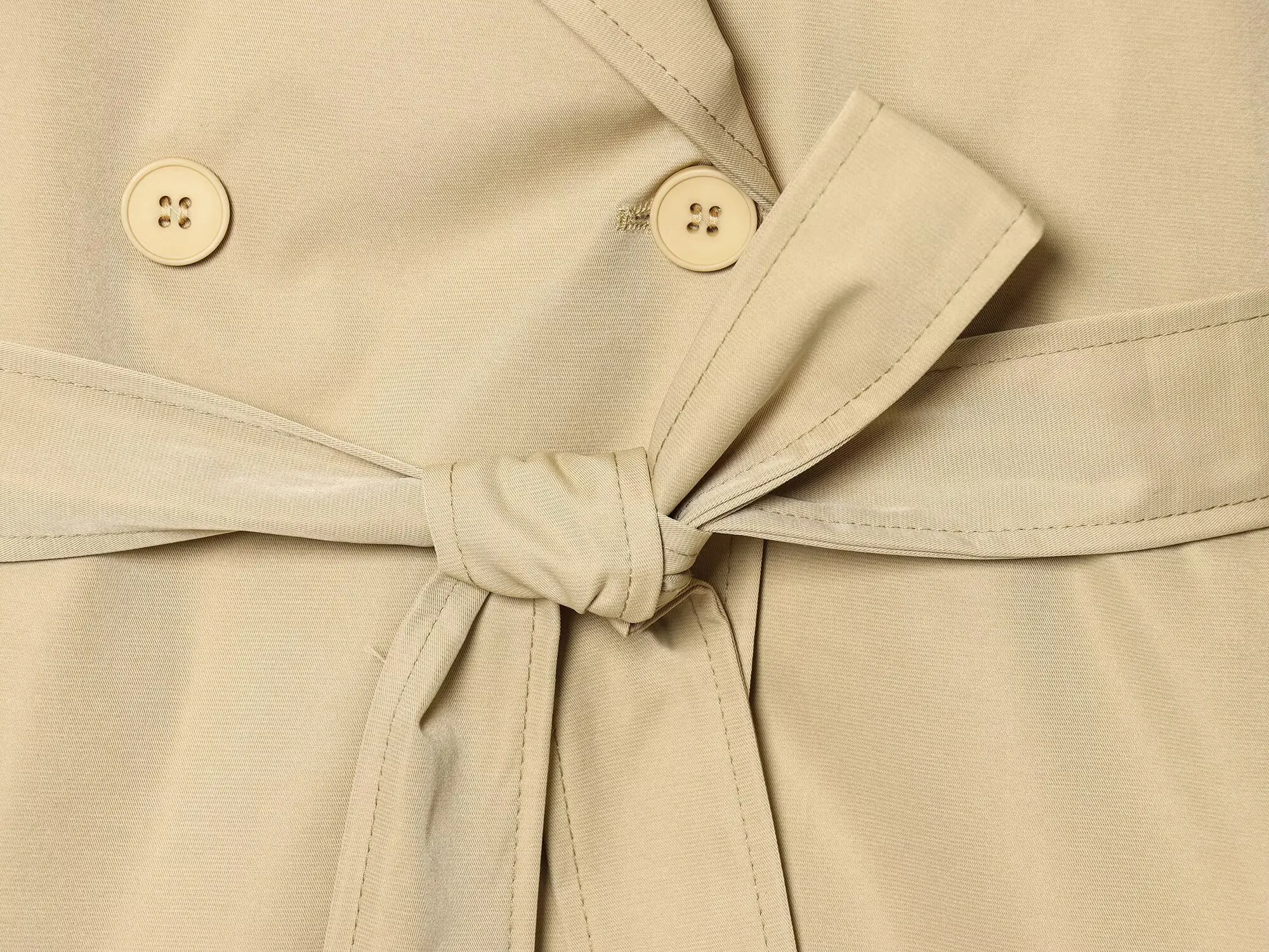 Nlzgmsj 2026 Spring French Style Women Cropped Trench Coat Double Breasted Belted Lapel Collar Long Sleeve Elegant Windbreaker