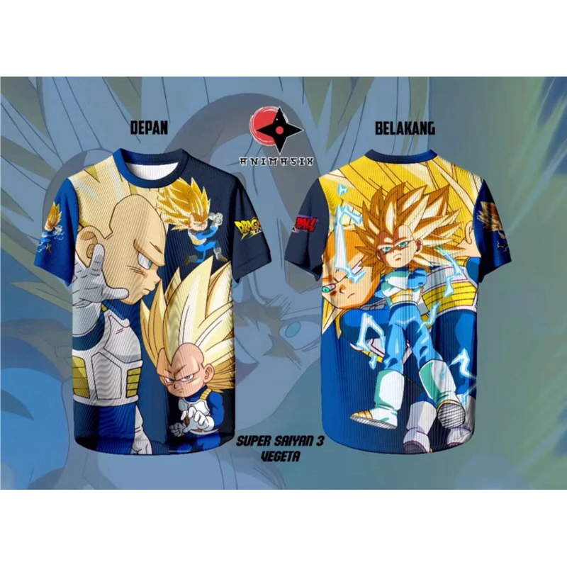 2026 Summer Dragon Ball Retro Fitness T-shirt Men's Oversized 3D Printed Short-sleeved Family Unisex Children's Sports Shirt