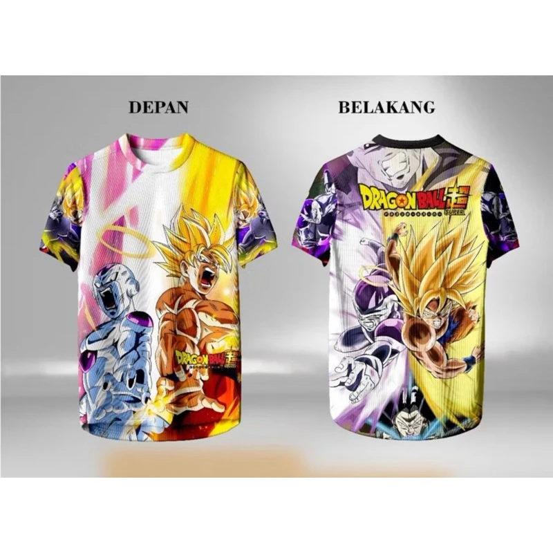2026 Summer Dragon Ball Retro Fitness T-shirt Men's Oversized 3D Printed Short-sleeved Family Unisex Children's Sports Shirt