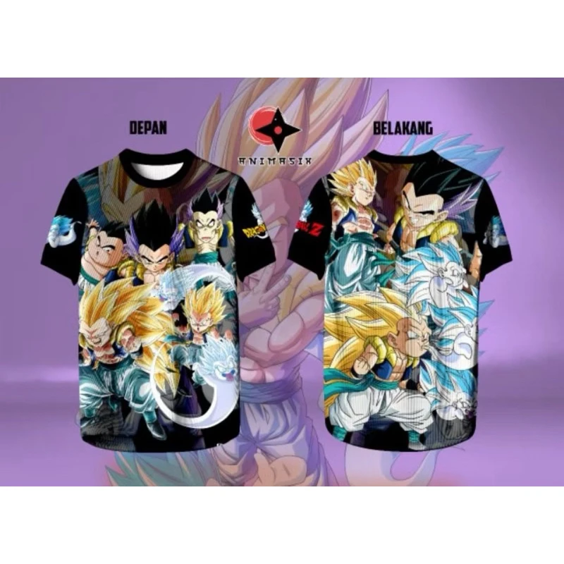 2026 Summer Dragon Ball Retro Fitness T-shirt Men's Oversized 3D Printed Short-sleeved Family Unisex Children's Sports Shirt