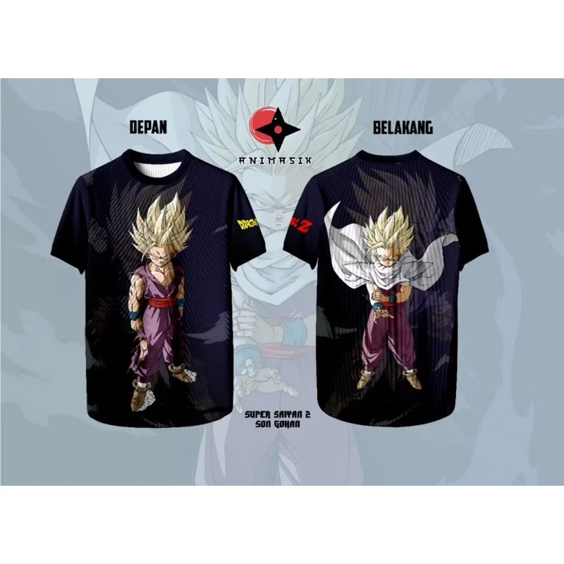 2026 Summer Dragon Ball Retro Fitness T-shirt Men's Oversized 3D Printed Short-sleeved Family Unisex Children's Sports Shirt