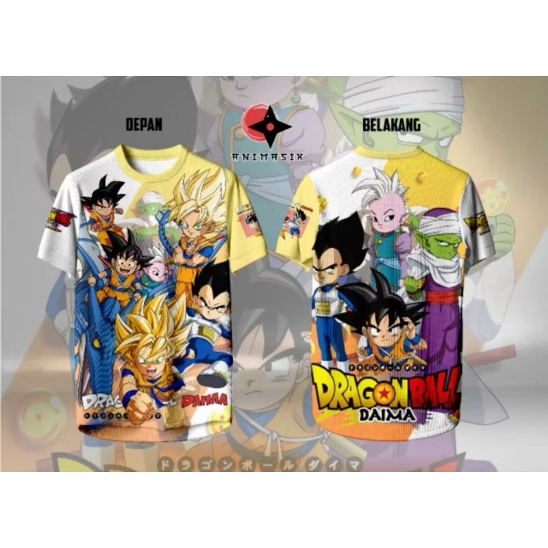 2026 Summer Dragon Ball Retro Fitness T-shirt Men's Oversized 3D Printed Short-sleeved Family Unisex Children's Sports Shirt