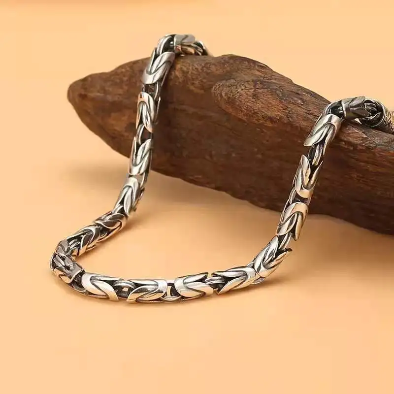 New Bracelet Men's Vajra 925 Thai Silve Retro Doing Old Trend Personality Neutral High Jewelry
