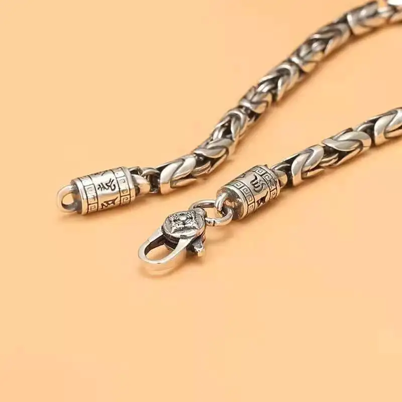 New Bracelet Men's Vajra 925 Thai Silve Retro Doing Old Trend Personality Neutral High Jewelry