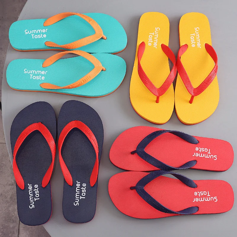 Men's Flip-flops Summer Indoor Outdoor Lightweight Comfortable Non-slip Street Walking Beach Vacation Slides Sandalias Hombre
