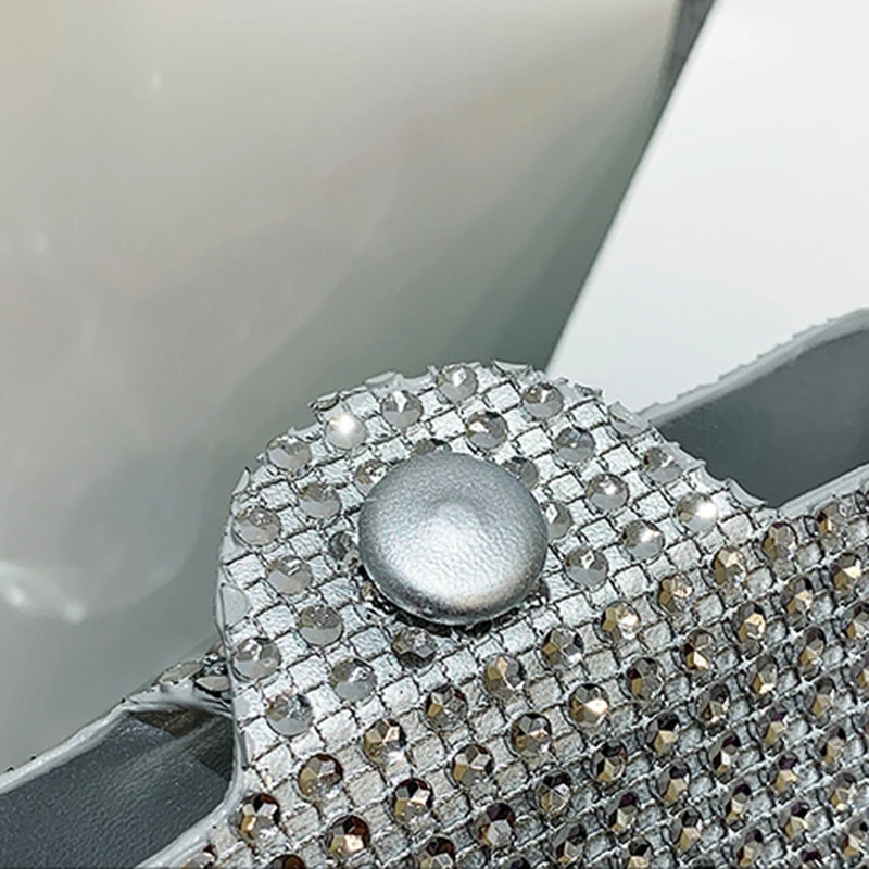 2026 NEW Transparent Shoulder Bag New Chain Handbag Fashionable Diamond Inlaid Jelly Bag PVC Women Crossbody Bag