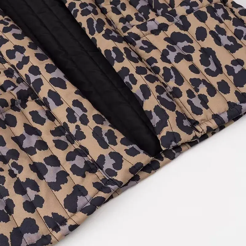 Women's Early Autumn Open Front Leopard Print Sleeveless Vest, Sexy and Trendy, Age-reducing, Perfect for Layering