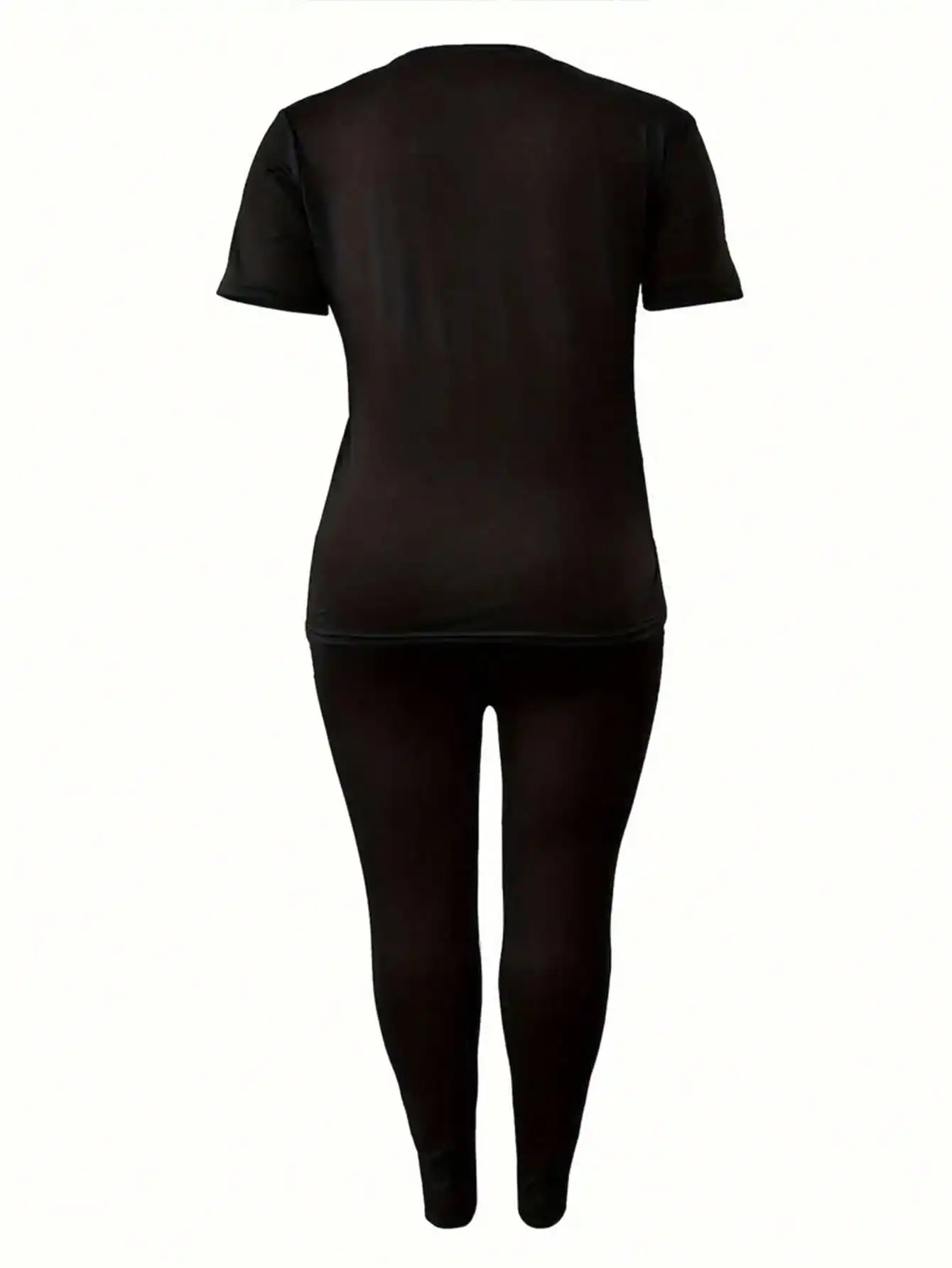 Spring and Summer Casual Two-Piece Set, Expressing Love, Round Neck Short Sleeved T-Shirt and Pants Set, Women's Clothing