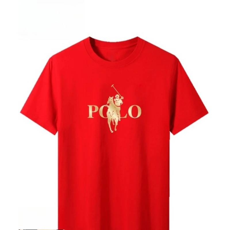 Summer Trendy Brand Men's Clothes Business Casual Short-sleeved T-shirt Slim Fit and Versatile Crew Neck Top Breathable T-shirt