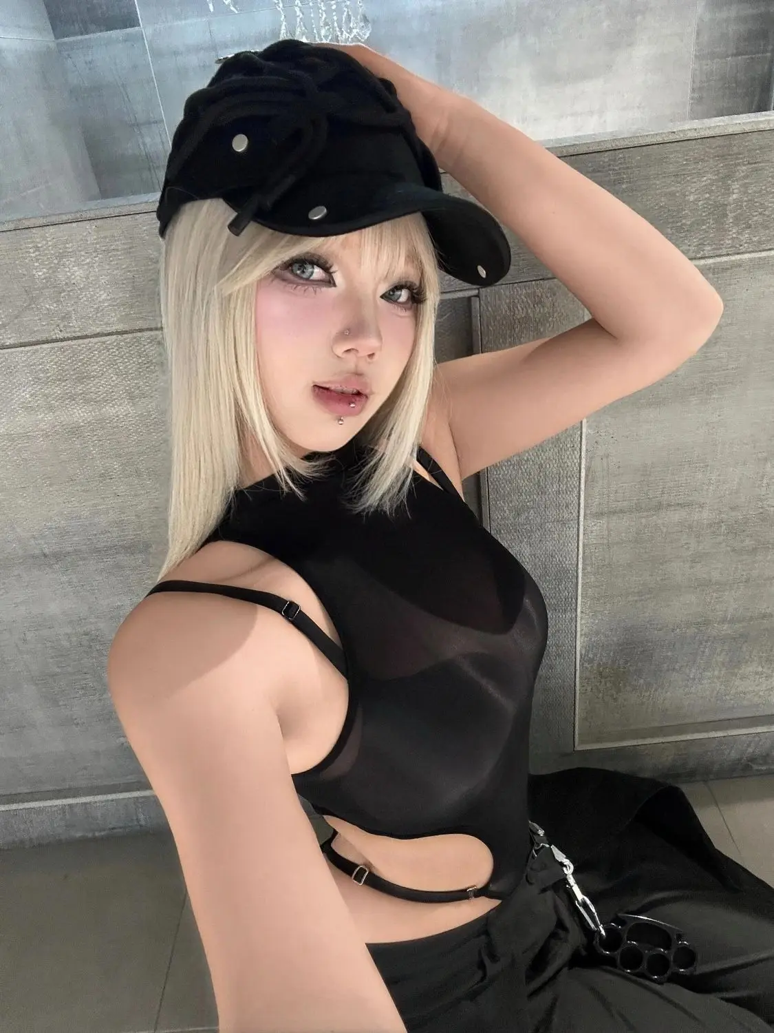 2026 Summer Fashion New Spicy Girl Tight Hollow Design Jumpsuit Slim Fit Hanging Neck Exposed Back Sexy Base Outfit