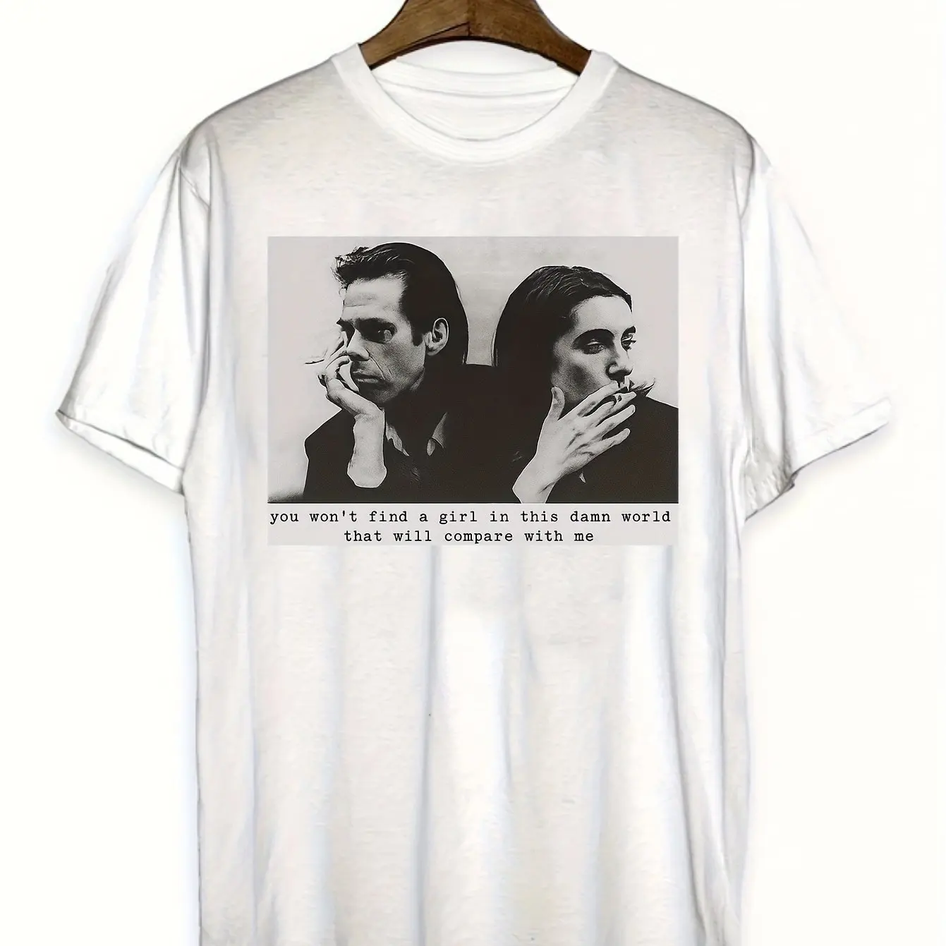 Graphic T-Shirt Featuring Nick Cave PJ Harvey Perfect for Music Enthusiasts Concerts Casual Outings