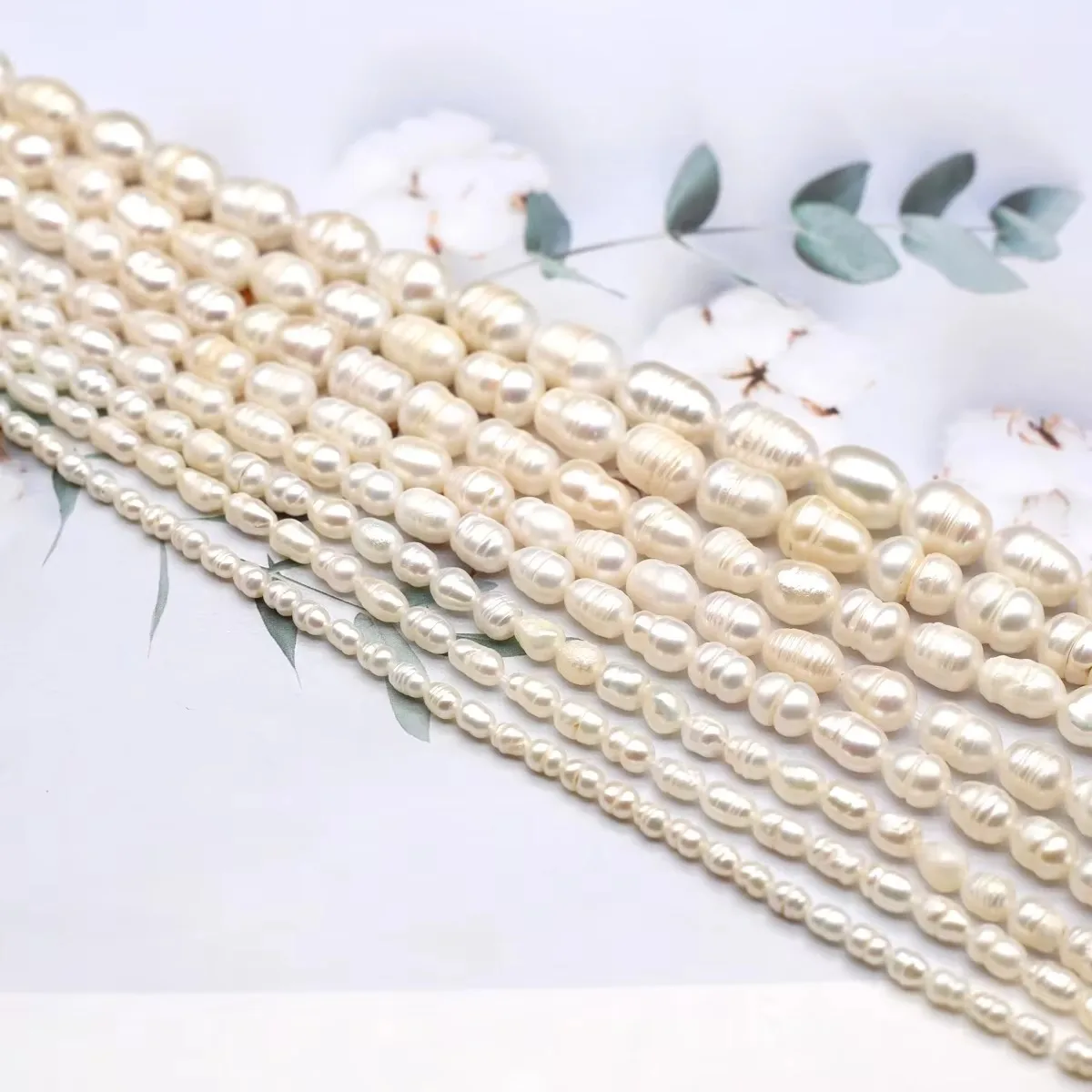 Natural Freshwater Pearl Beads Rice Isolation Loose Beaded for Jewelry Making DIY Personality Bracelet Necklace Accessories Gift