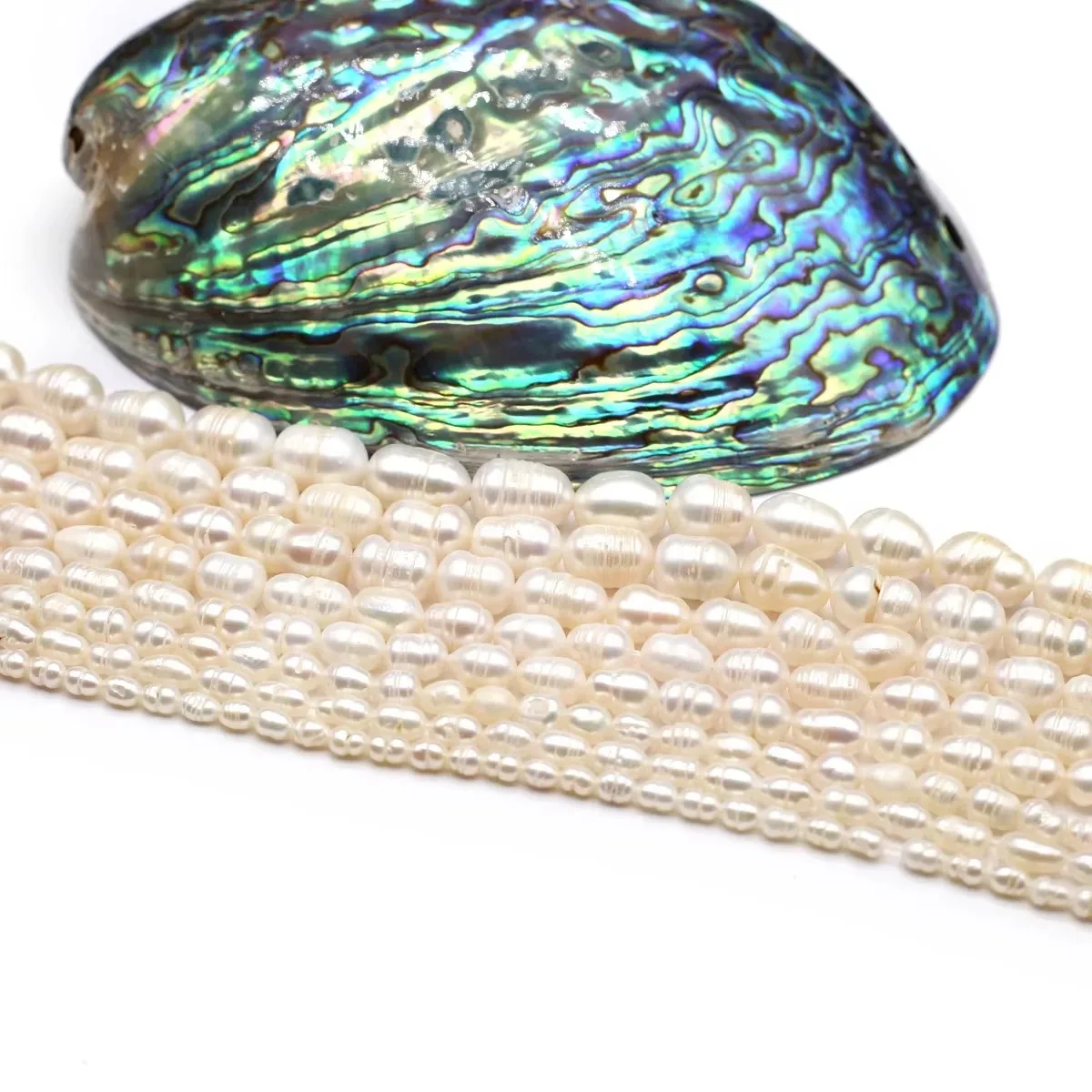 Natural Freshwater Pearl Beads Rice Isolation Loose Beaded for Jewelry Making DIY Personality Bracelet Necklace Accessories Gift