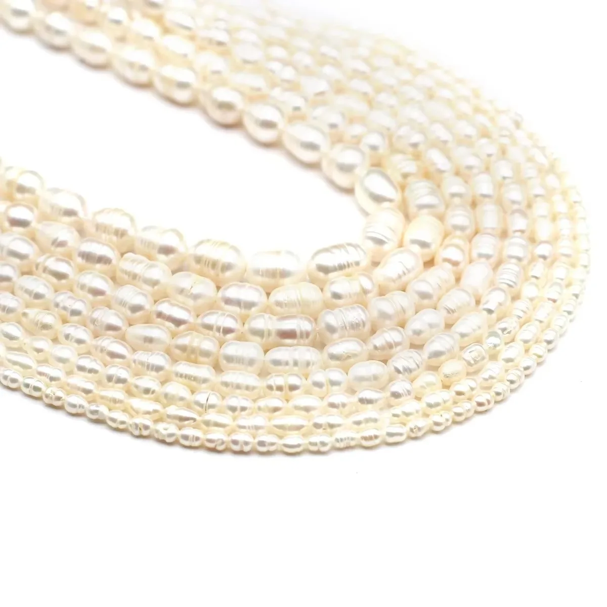 Natural Freshwater Pearl Beads Rice Isolation Loose Beaded for Jewelry Making DIY Personality Bracelet Necklace Accessories Gift